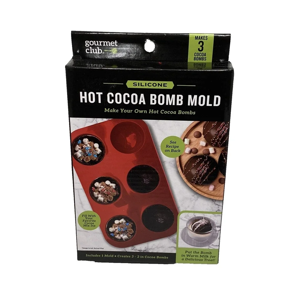 gourment club HOT COCOA BOMB‎ silicone MOLD creates 3 (2 inches)